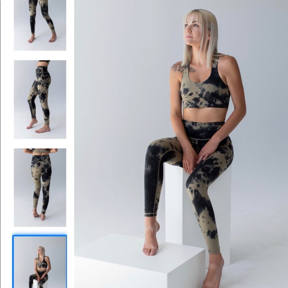 REEF LEGGINGS | SAVVI | YOGA | CHARCOAL MOSS - Picture 2 of 6